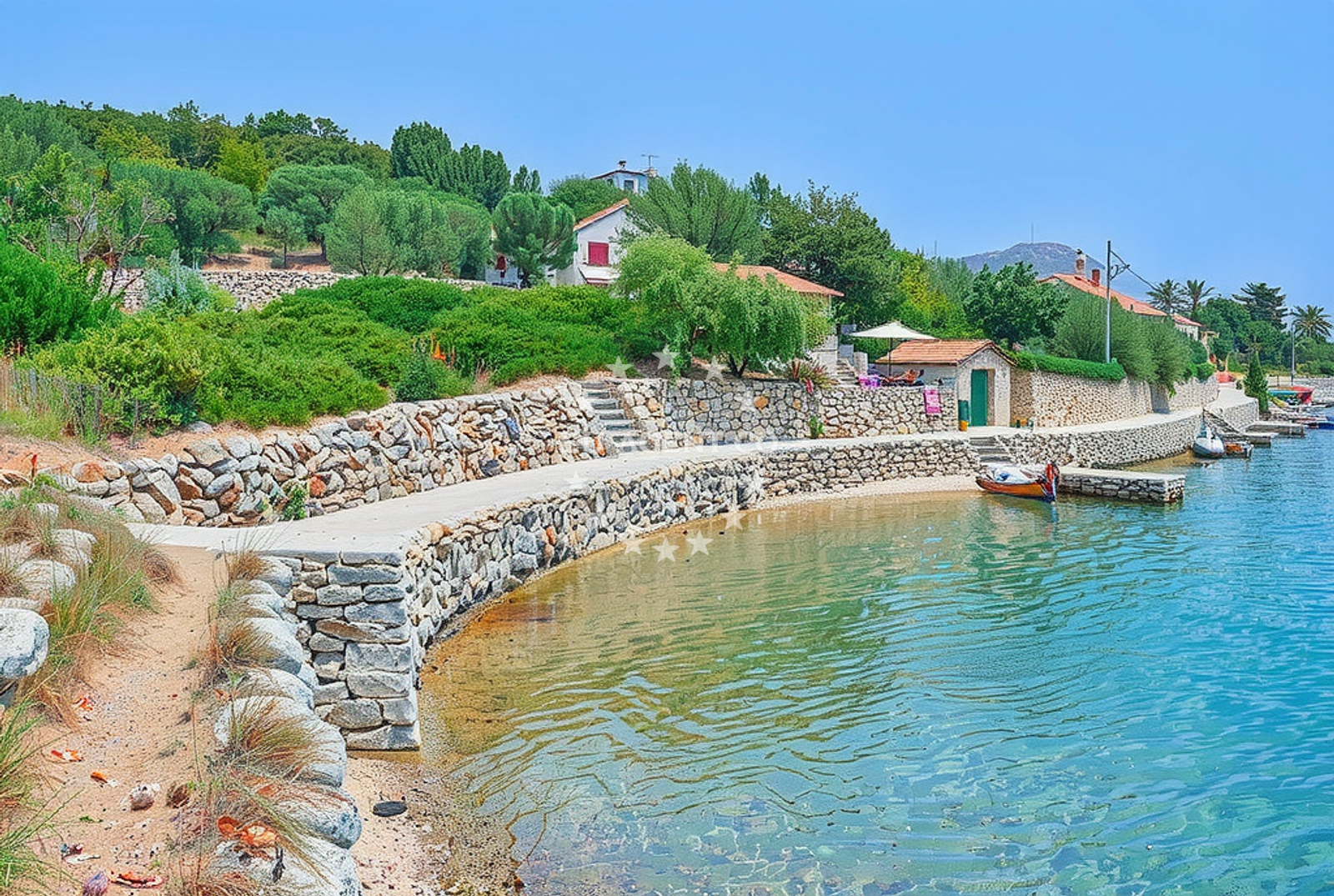 Ferata Restaurant located in Mala Rava on the island of Rava, North Dalmatia, Croatia