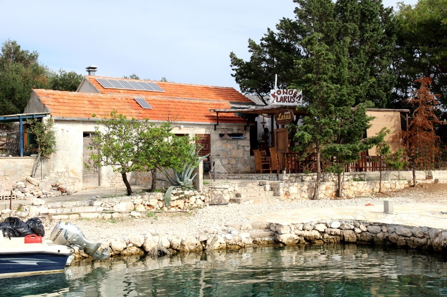 Traditional konoba setting with views of Kornati National Park