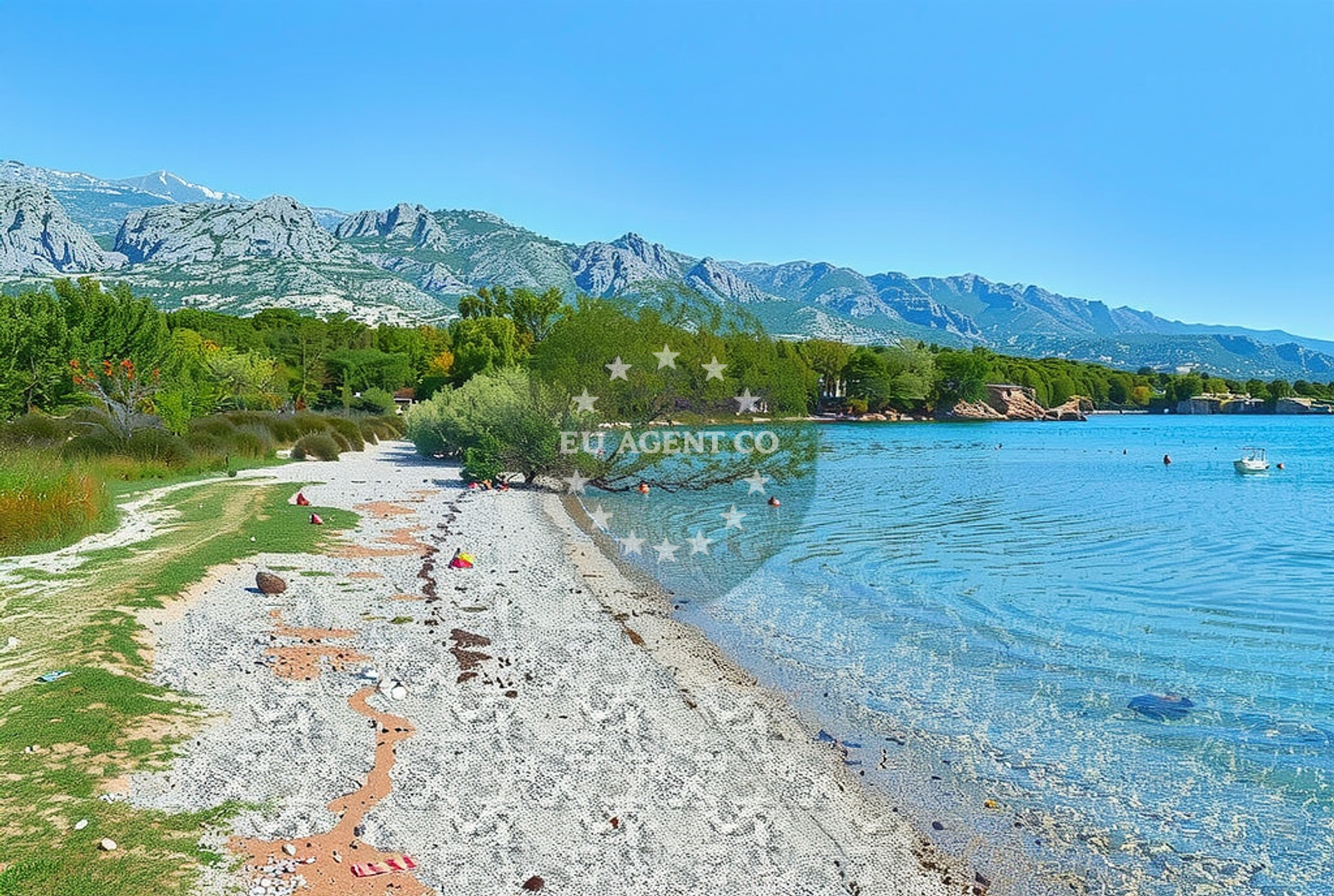 Scenic beach view near Seline, North Dalmatia