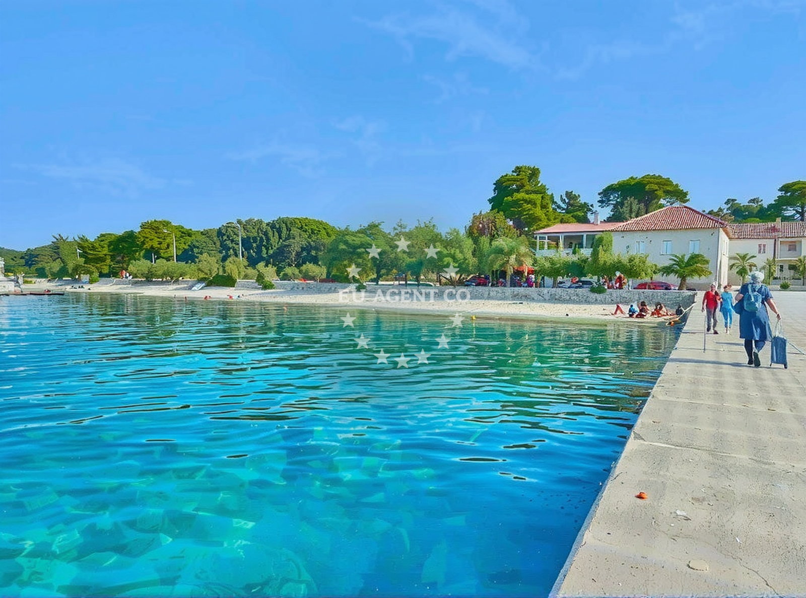 Scenic view of Silba Beach near Konoba Zalic Restaurant