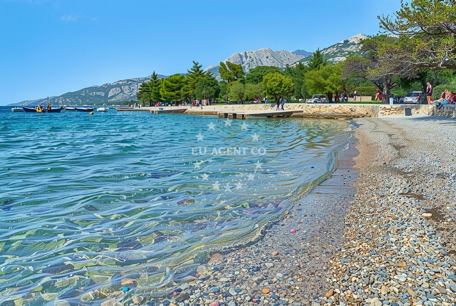 Croatian coastal view near Starigrad Paklenica Restaurant
