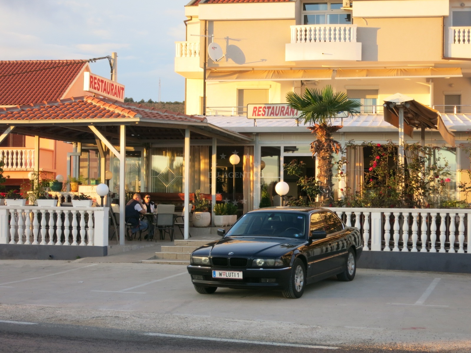 Dining area with Adriatic Sea views at Bepo Restaurant