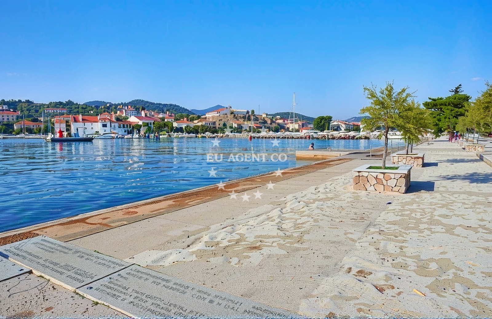Slon Restaurant in Preko, Ugljan, North Dalmatia, Croatia, overlooking the Adriatic Sea