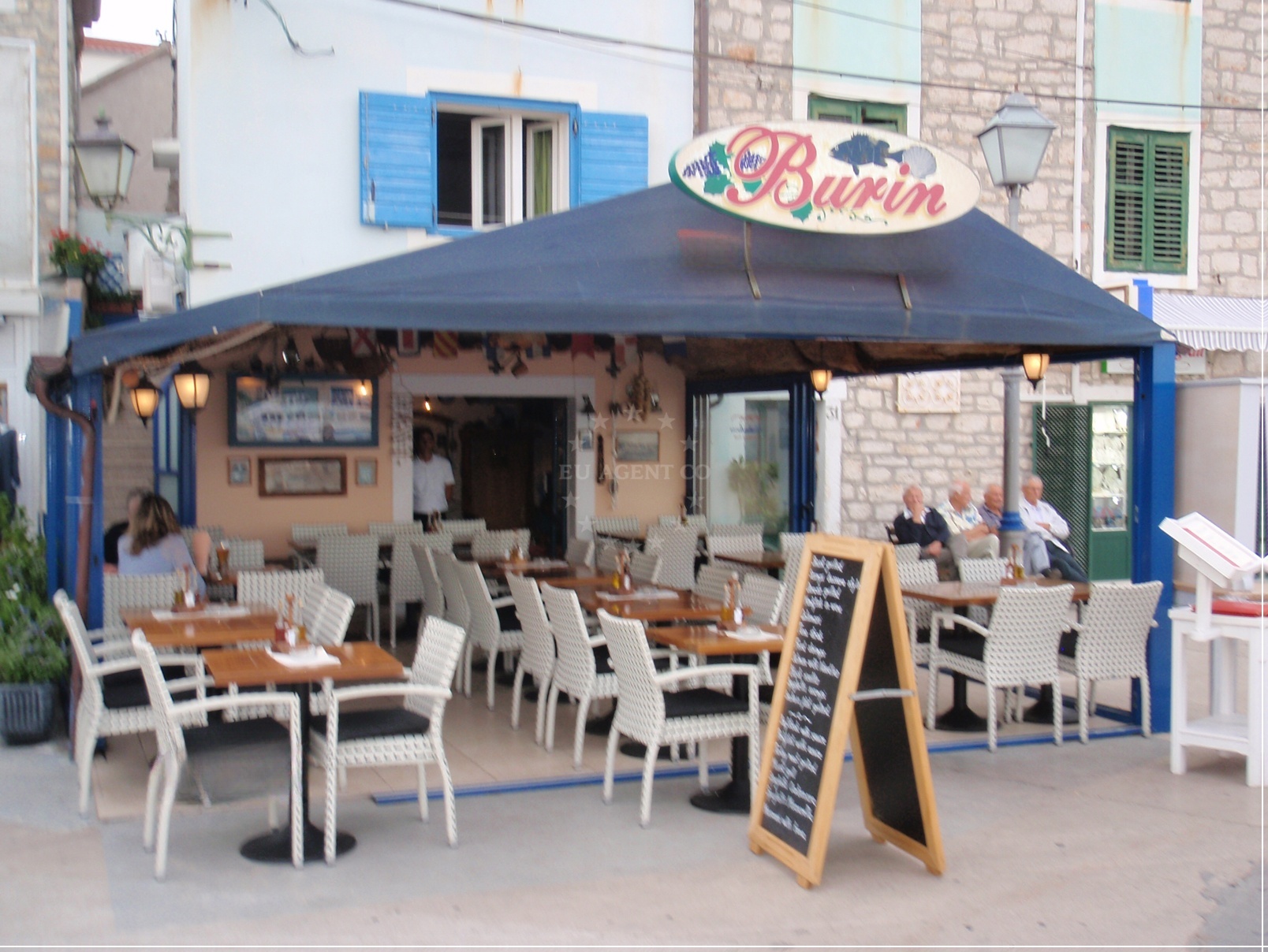 Burin Restaurant at Vodice Harbour, North Dalmatia, Croatia