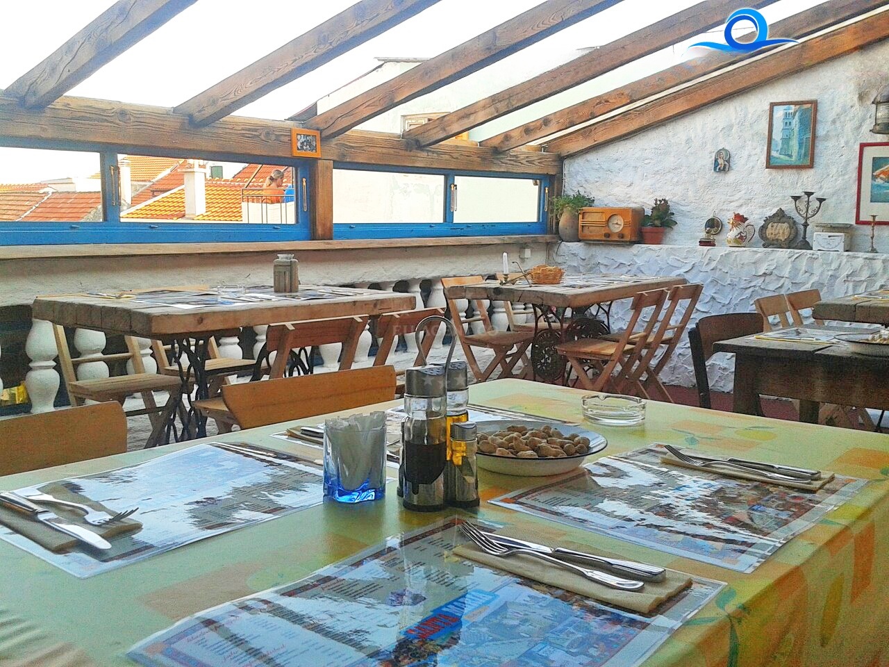 Santa Maria Restaurant exterior with Adriatic Sea view