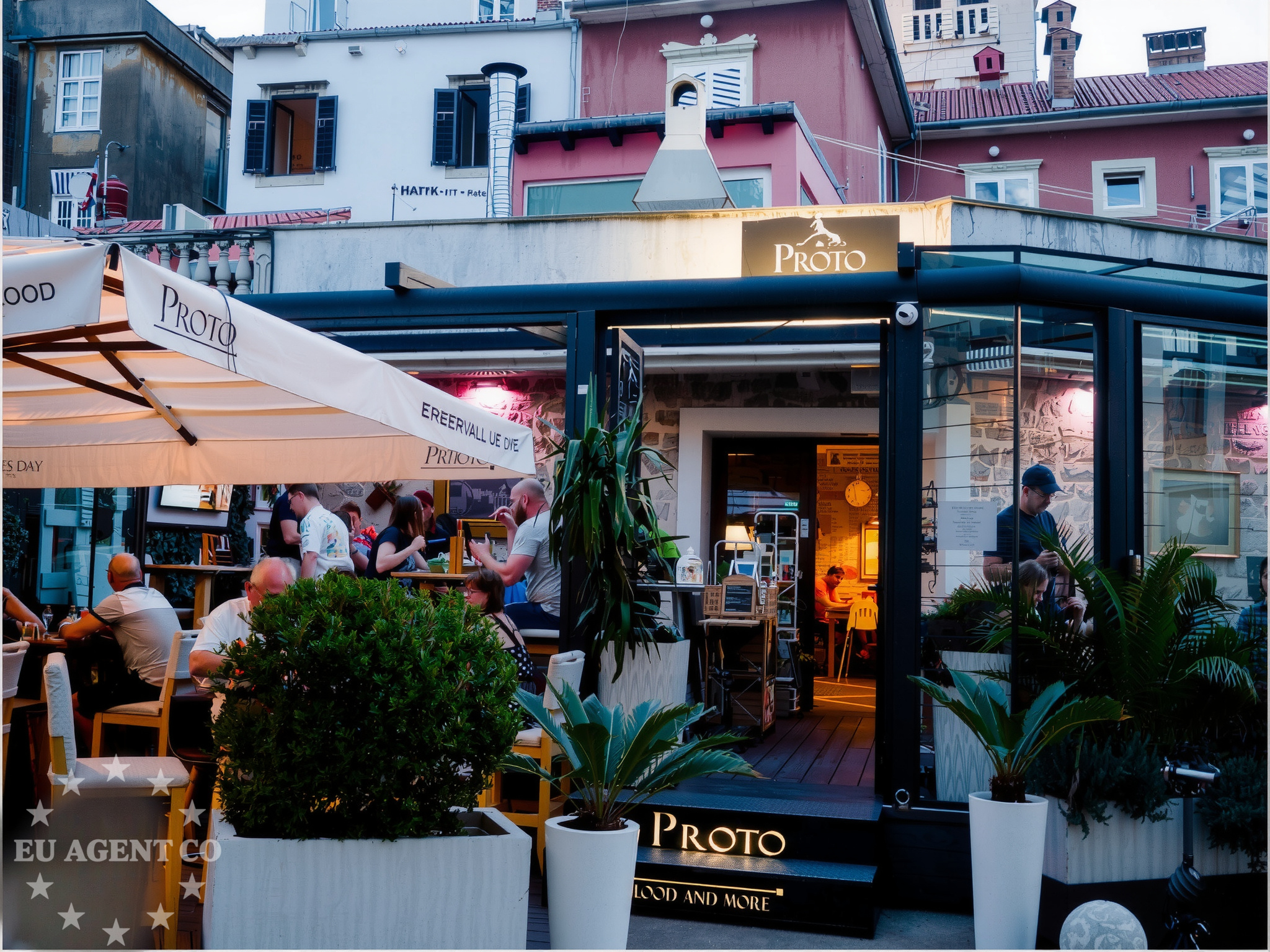 Restaurant in Zadar, North Dalmatia, Croatia with views of the Adriatic Sea