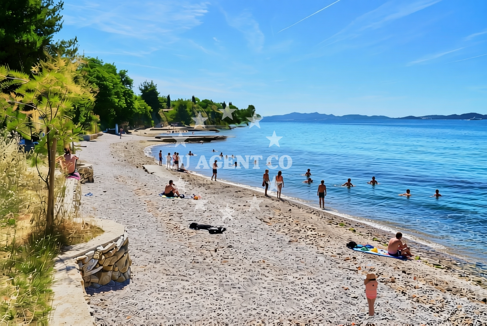 Restaurant exterior in Zadar with coastal views
