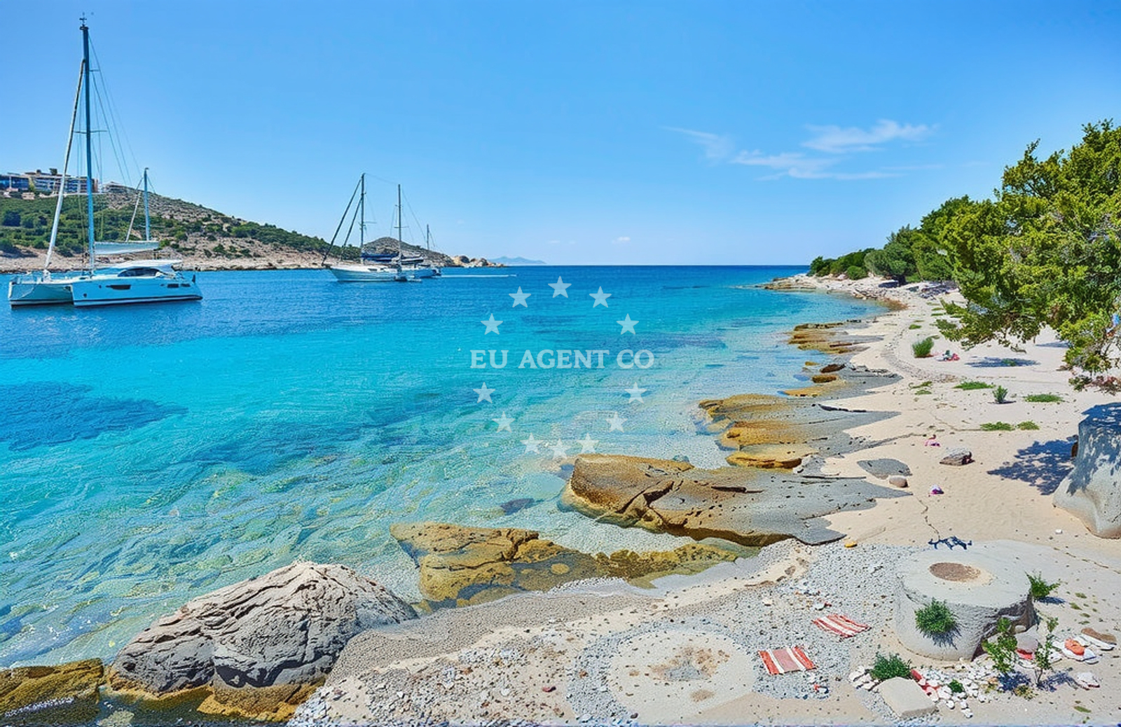 Restaurant in Zirje, North Dalmatia, overlooking the Adriatic Sea
