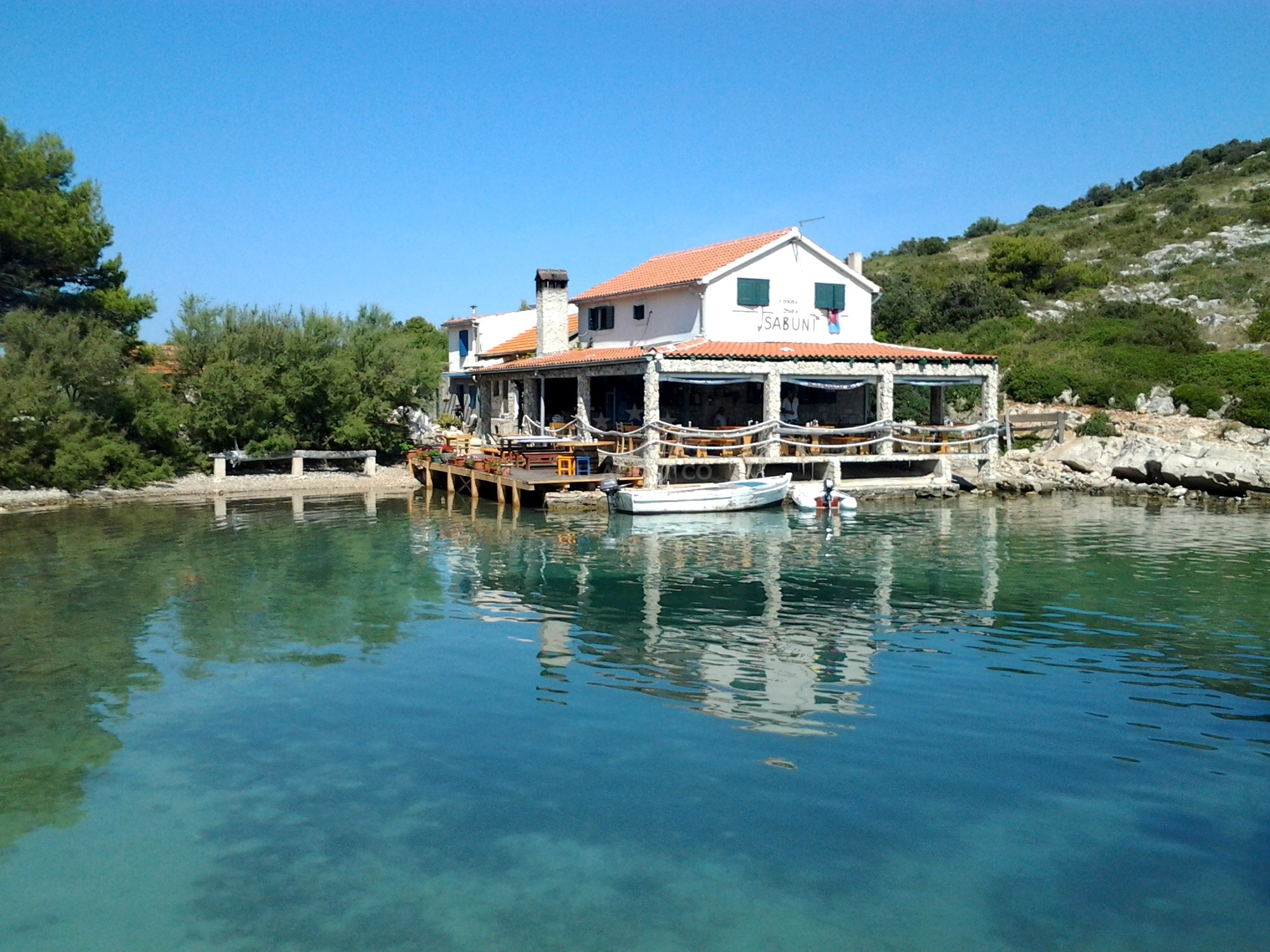 Zmara Restaurant in Sabuni Bay, Žut Island, North Dalmatia