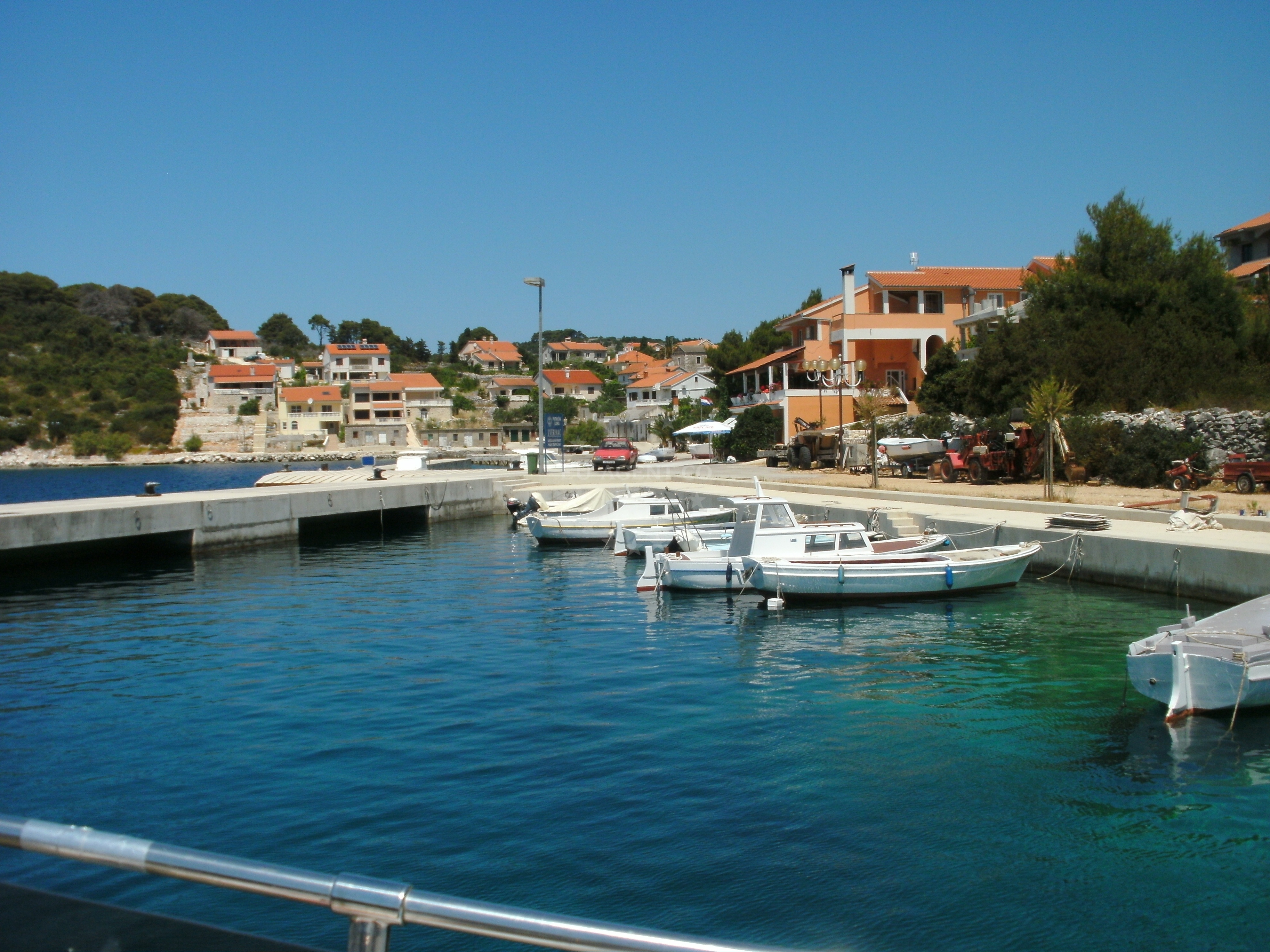 Ristorante Zverinac located on the island of Zverinac, North Dalmatia, Croatia, with a view of the sea