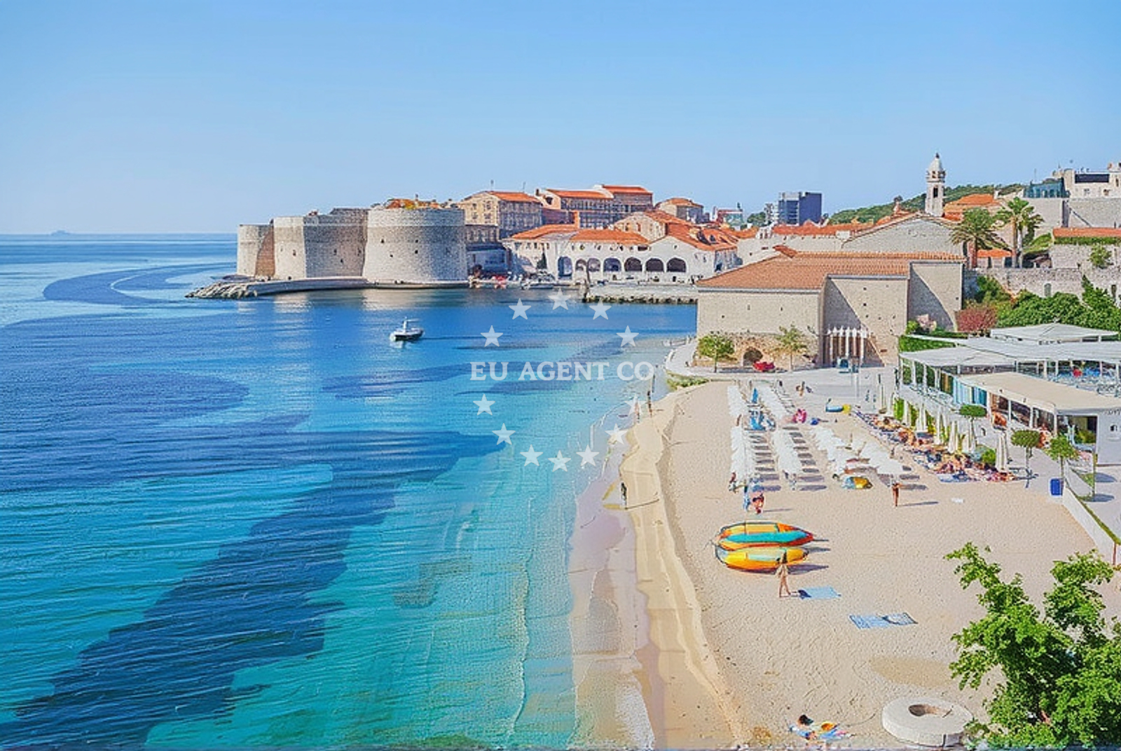 Sea view from Magellan Restaurant, located near Marina Gruž in Dubrovnik