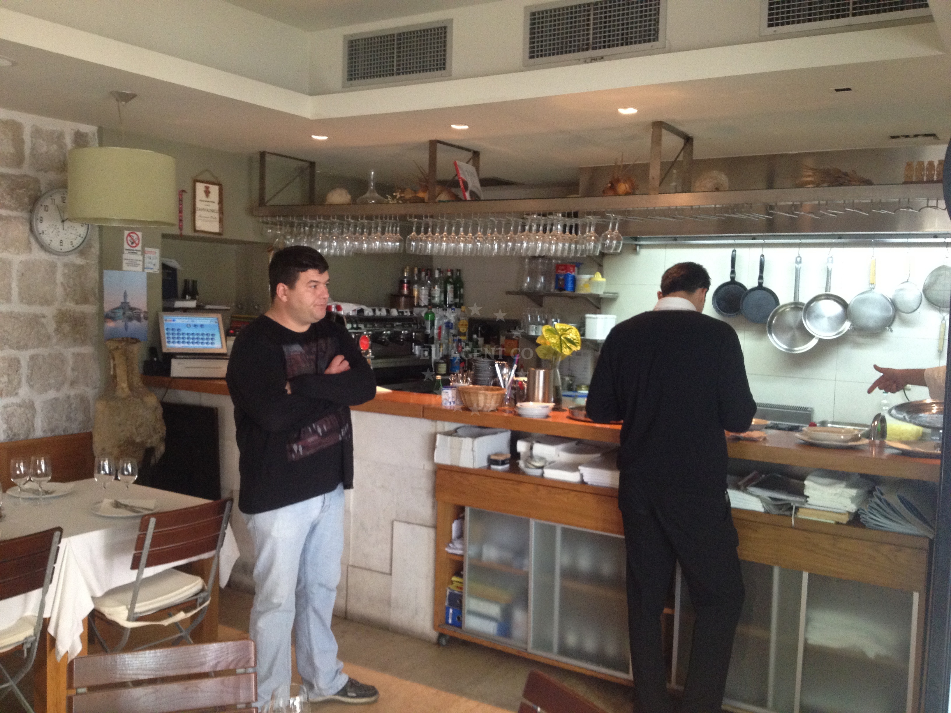 Dining area with views of Dubrovnik's coastline