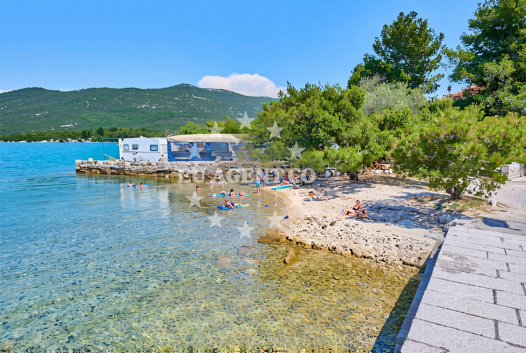 Hodilje Restaurant exterior with Adriatic views