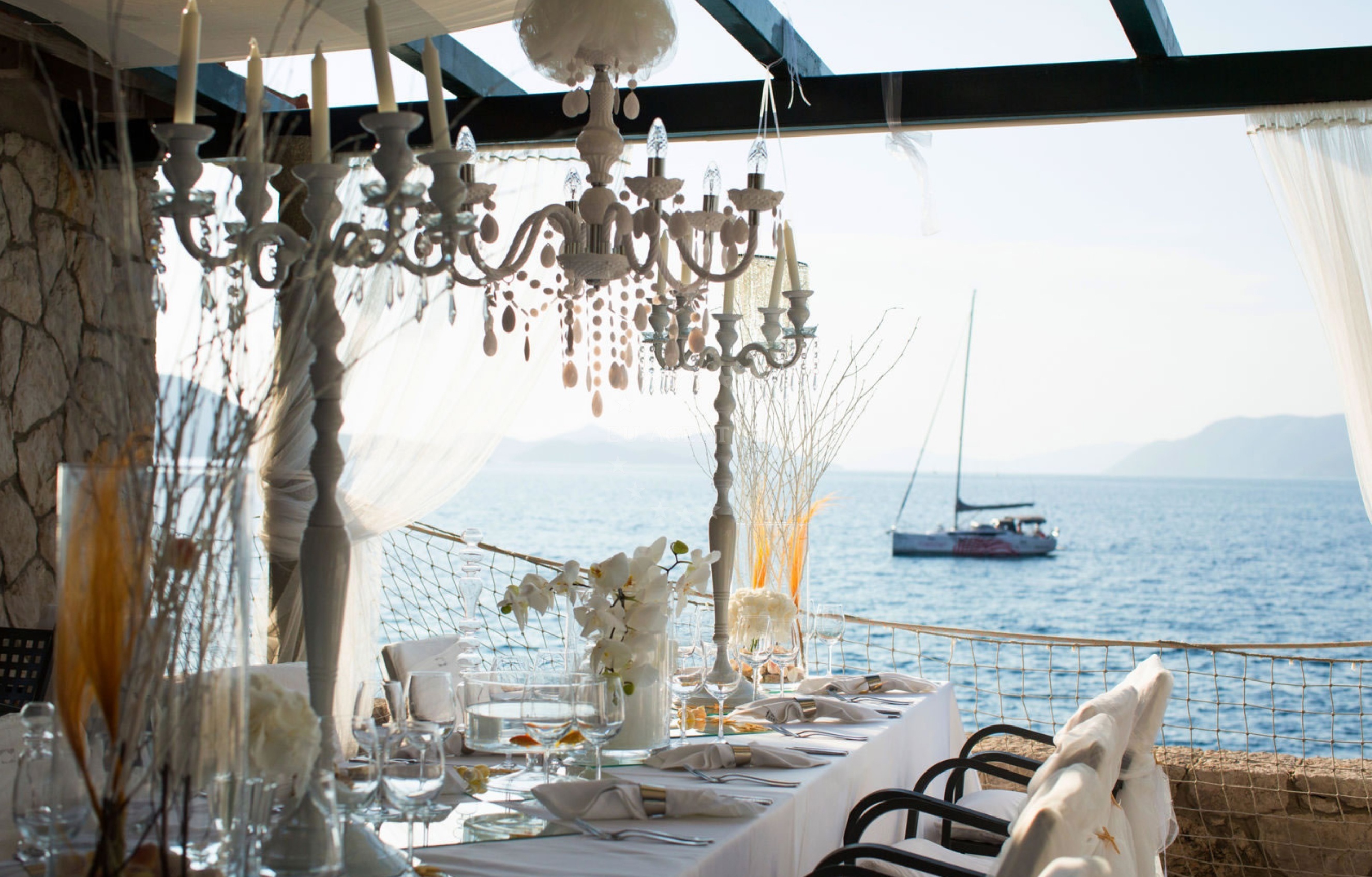 Vila Rose Restaurant on Kolocep Island with panoramic sea views