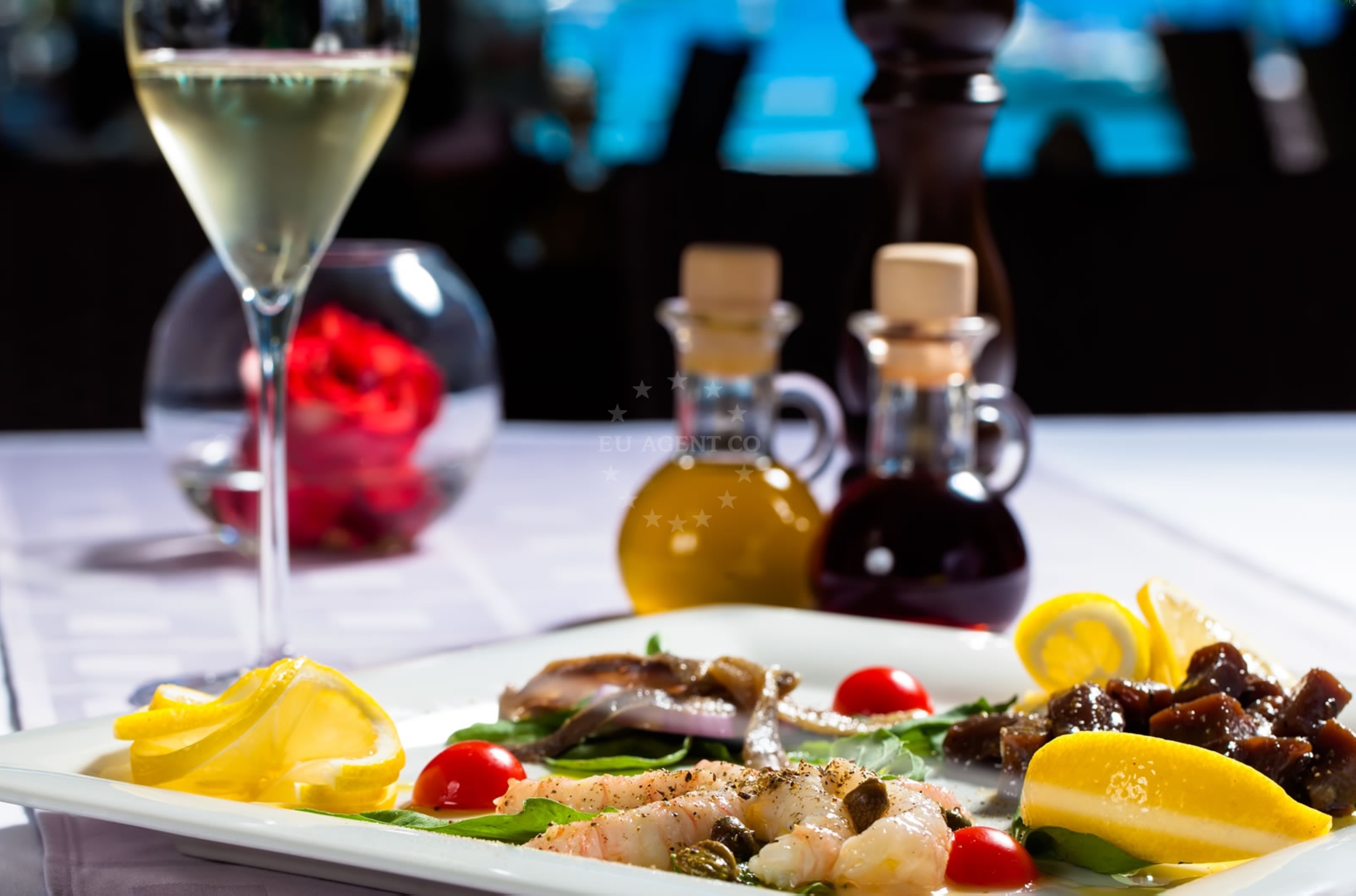 Wine tasting at Vila Rose Restaurant with Adriatic Sea backdrop