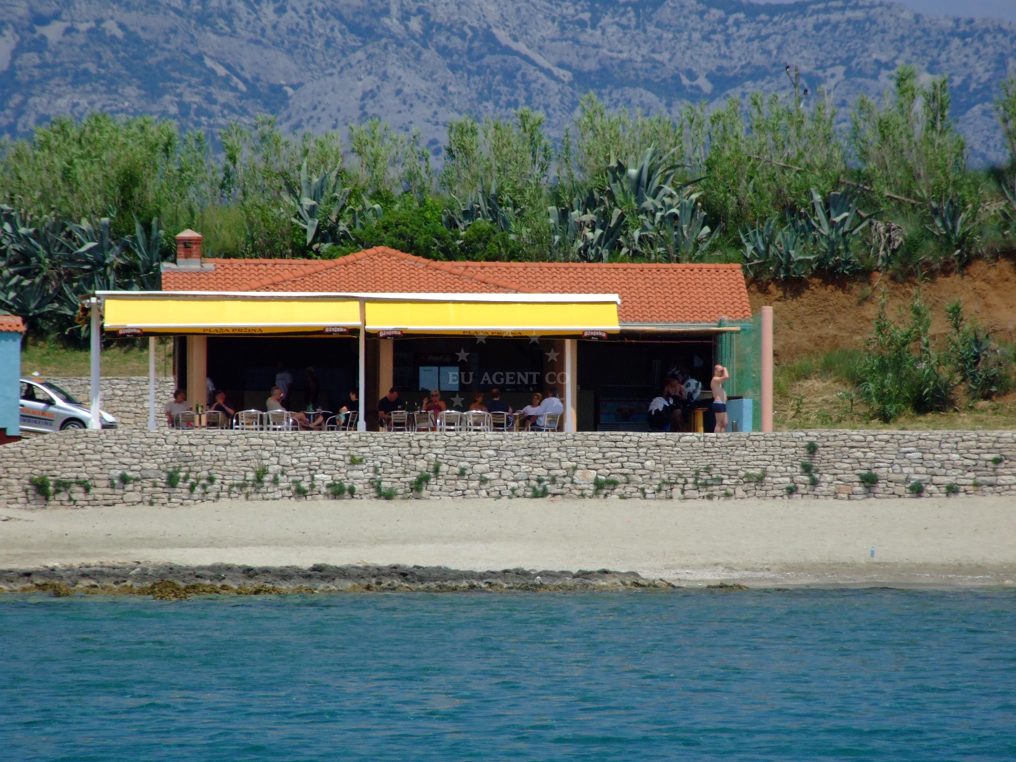 Beachfront restaurant Plaza Przina in Lumbarda, Korcula, Croatia