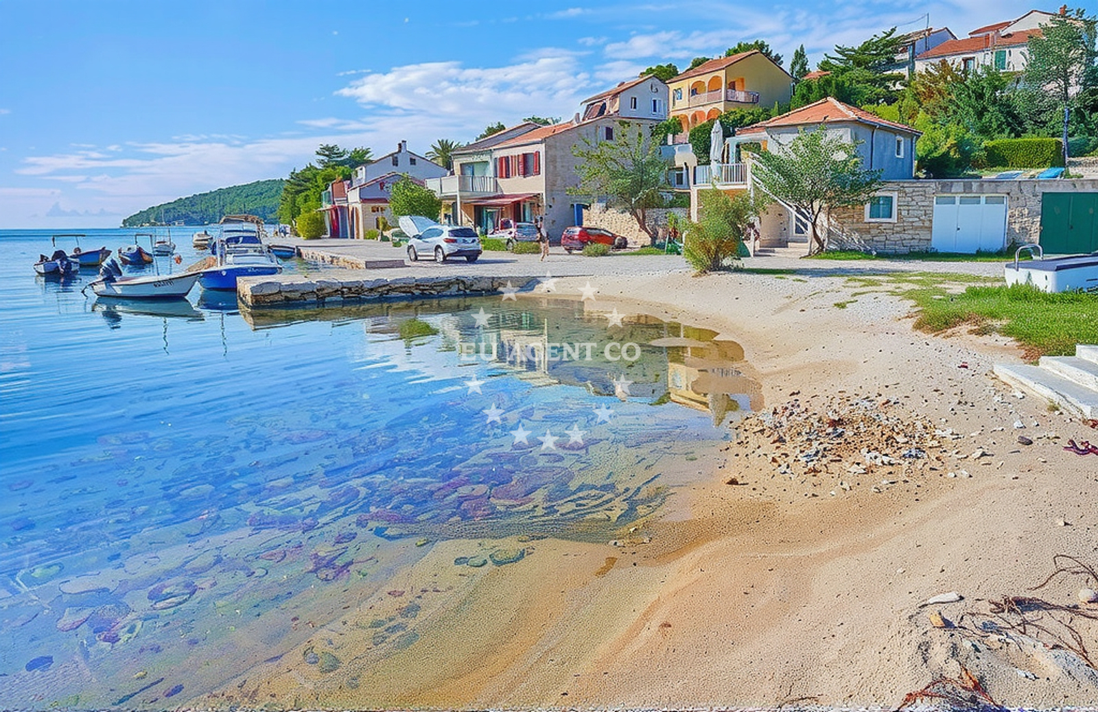 Scenic beach near Vela Luka restaurant, Korčula