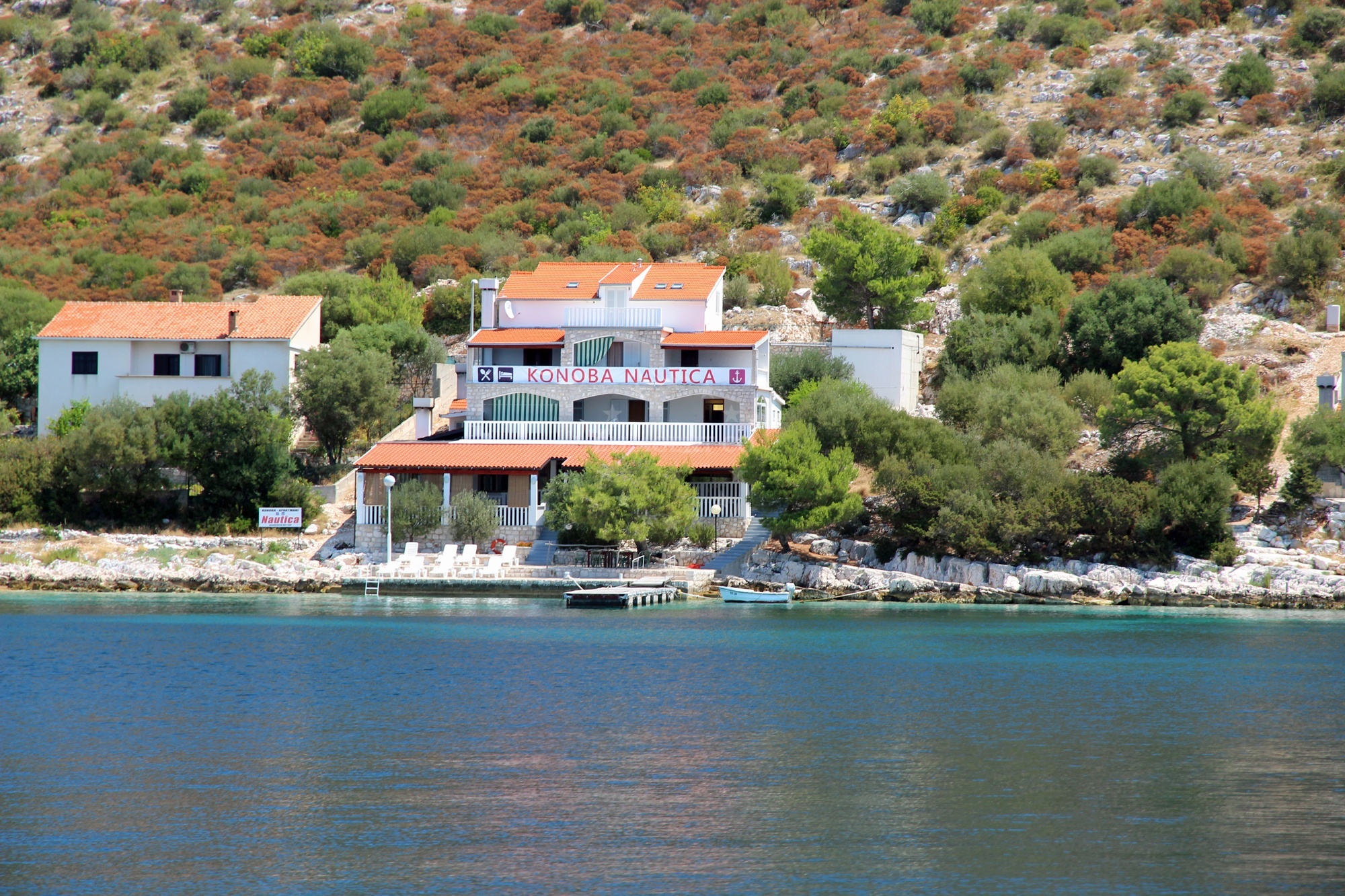 Restaurant exterior near Skrivena Luka anchorage on Lastovo Island