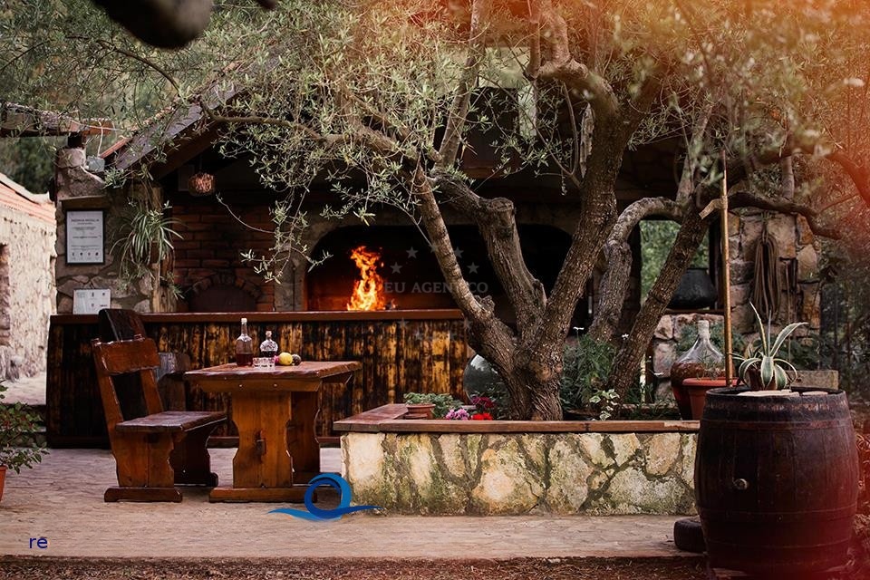 Traditional stone house of OPG Podanje surrounded by olive groves and Mediterranean forest