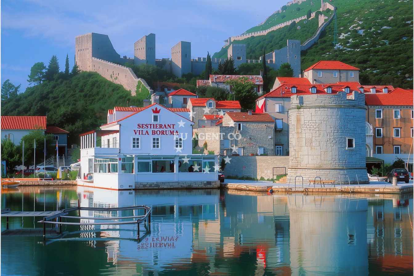 Vila Koruna restaurant with panoramic views of the Adriatic Sea