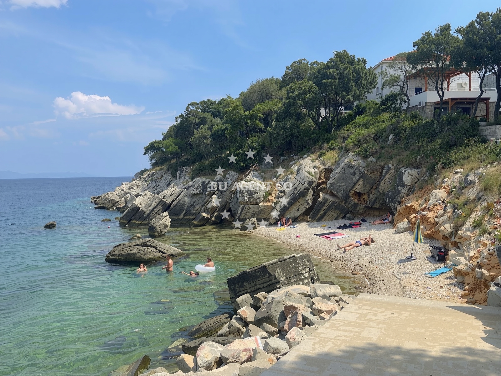 Restaurant in Kozarica, Mljet, offering local cuisine with views of the Adriatic Sea