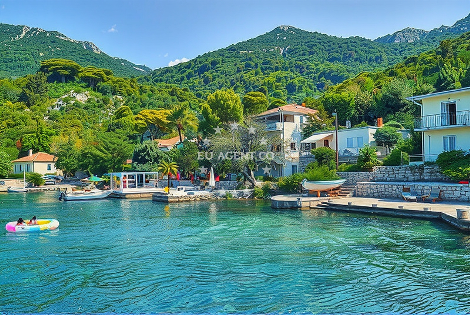 Restaurant in Okuklje, Mljet Island, Croatia, overlooking the Adriatic Sea