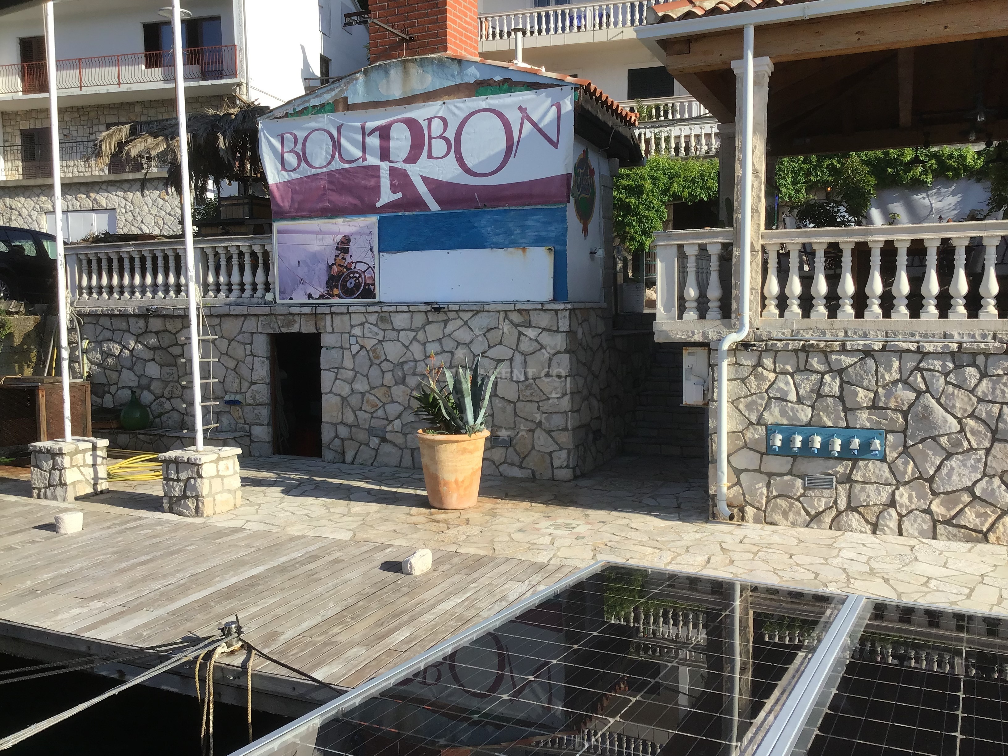 Dining area with Adriatic Sea views at Bourbon Jetty Restaurant