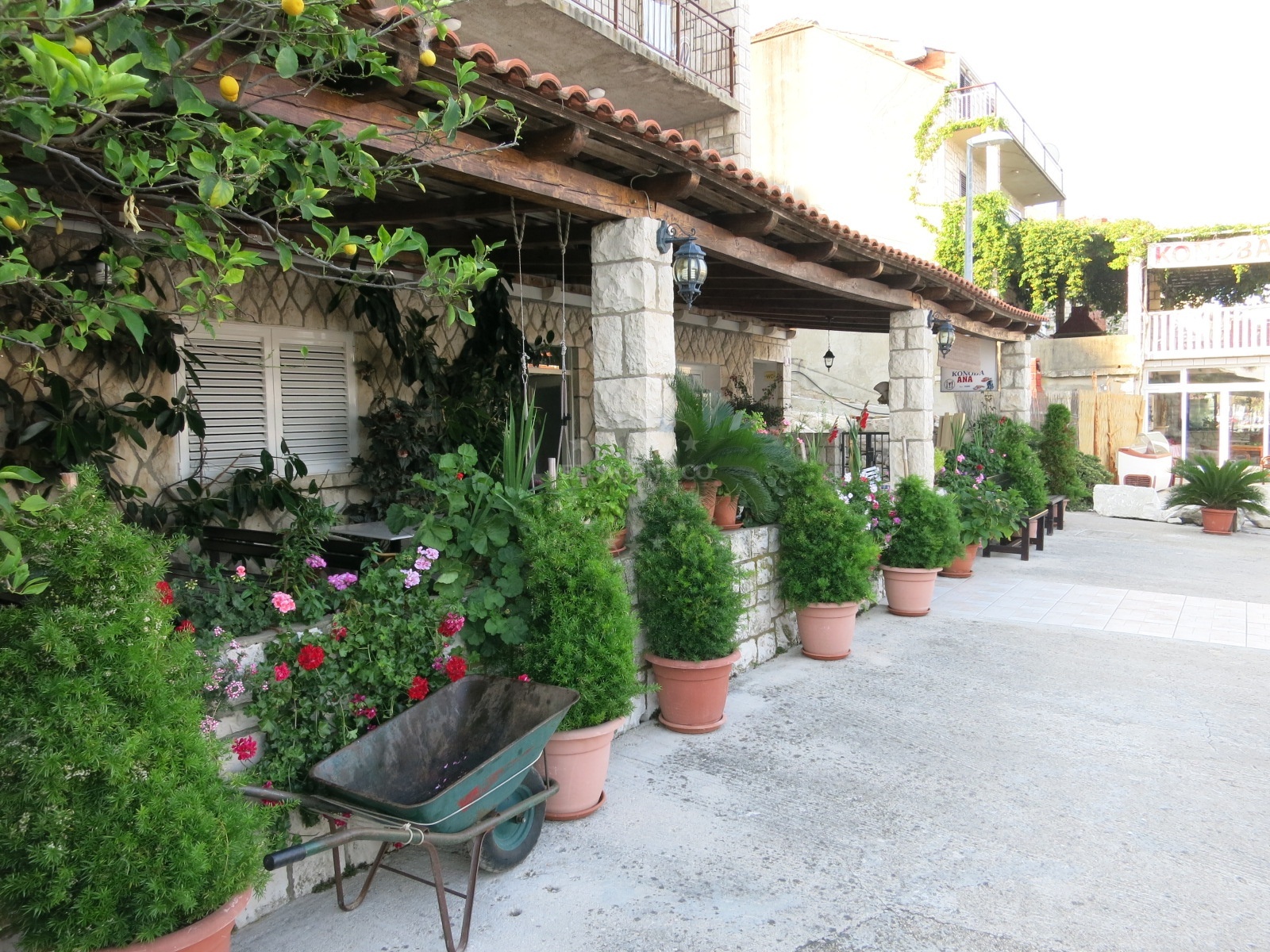 Dining area at Ana Restaurant, Pomena, Mljet