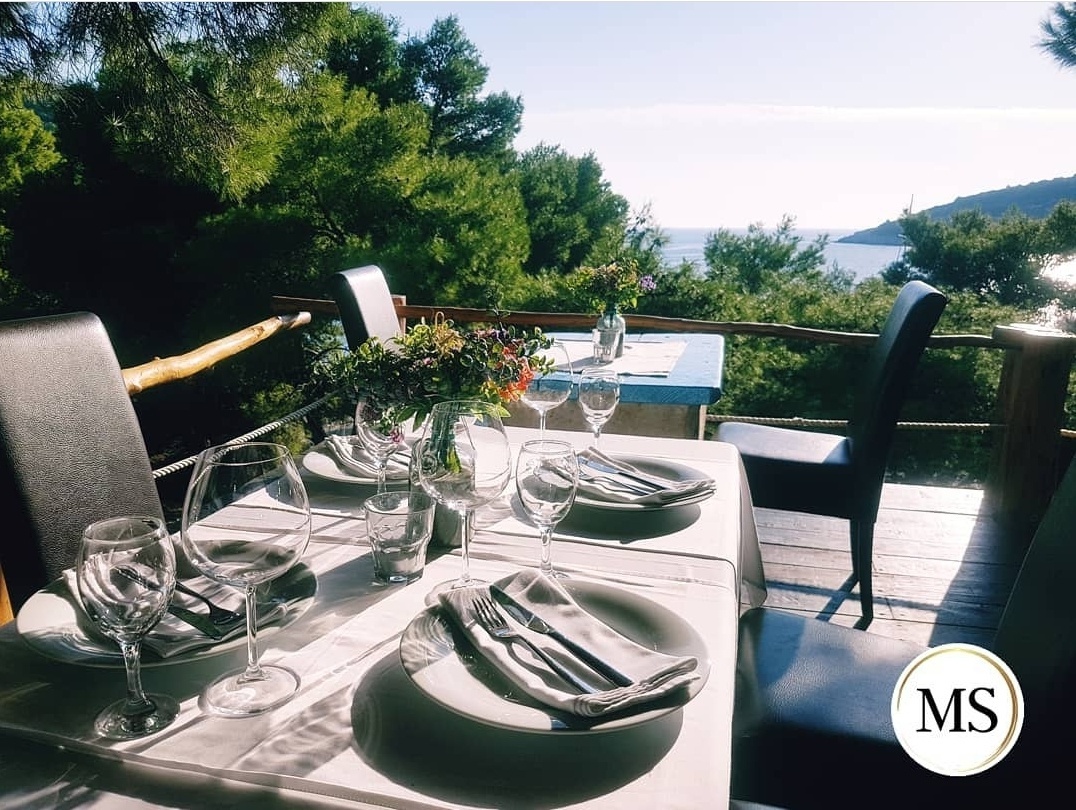 Restaurant in Saplunara, Mljet Island, Croatia with Adriatic Sea views