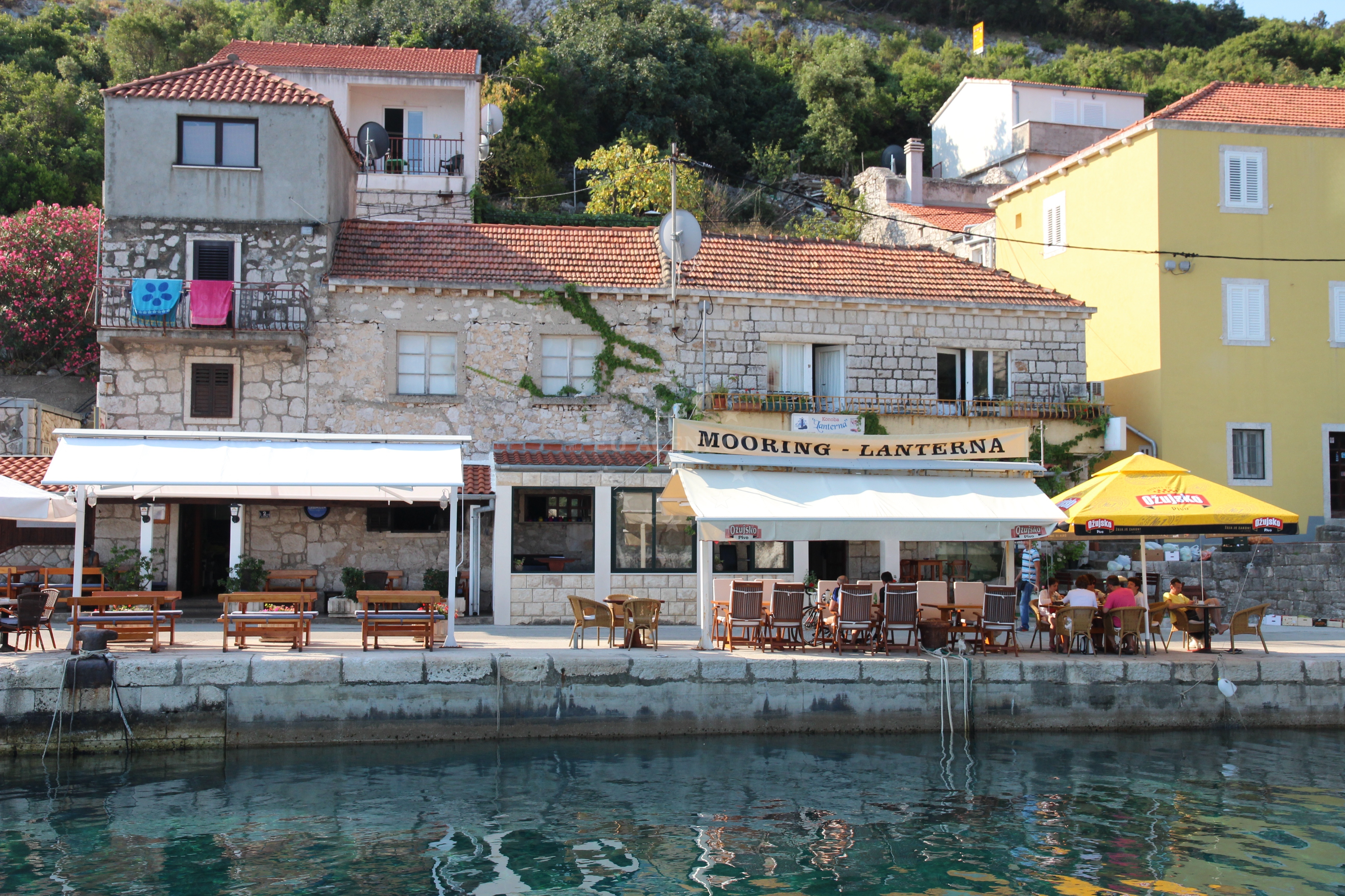 Konoba Lanterna Restaurant exterior in Sobra, Mljet, Croatia