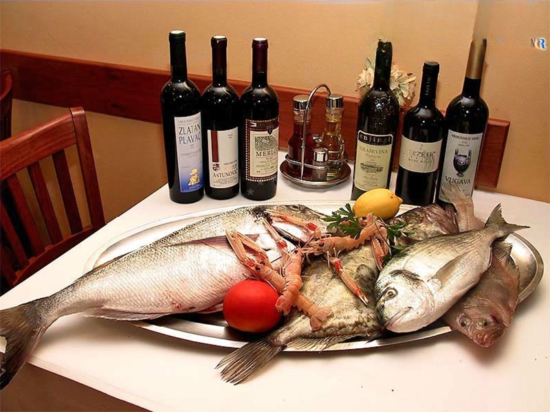 Restaurant terrace overlooking Mljet's coastline