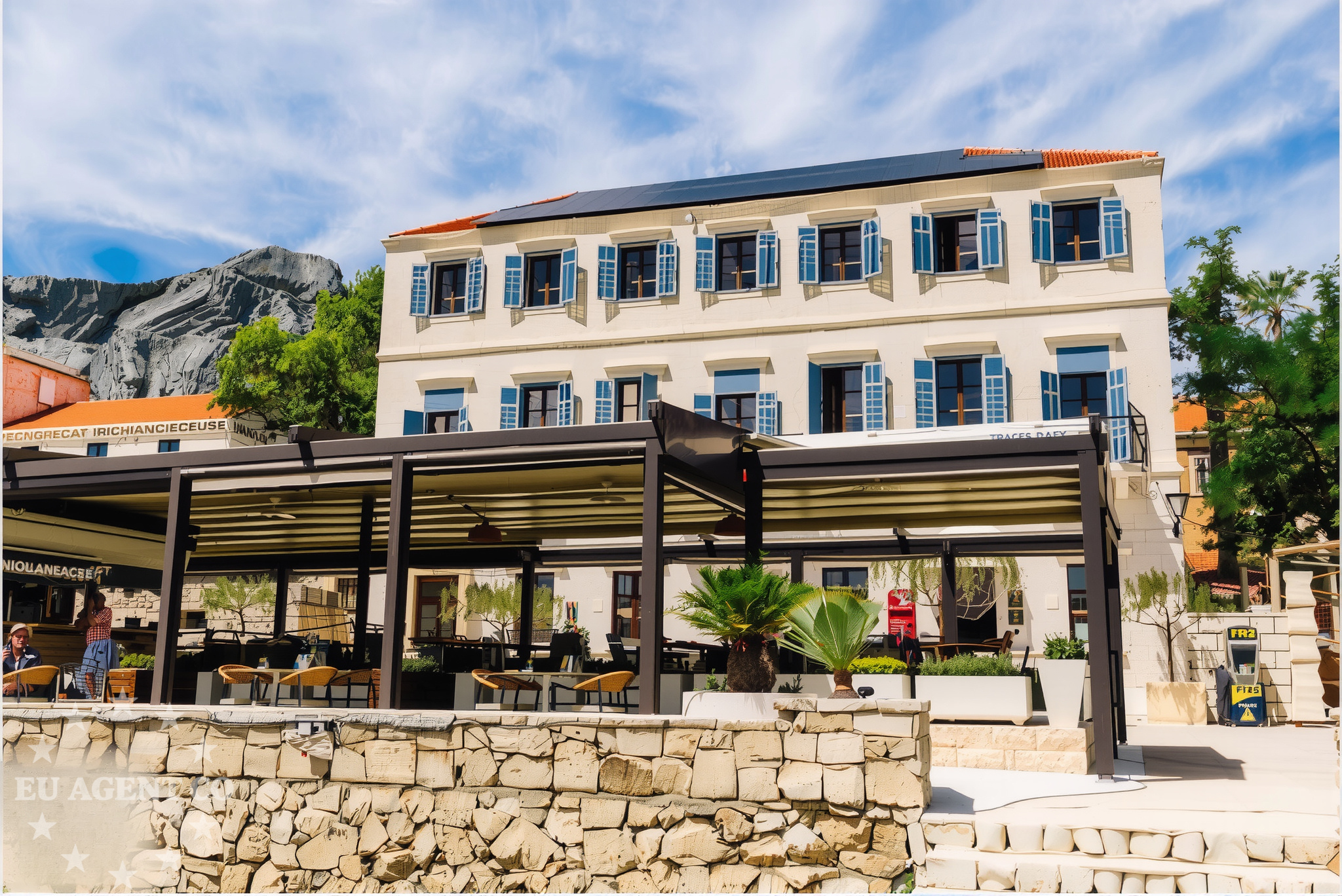 Restaurant in Orebic, South Dalmatia, overlooking the Adriatic Sea