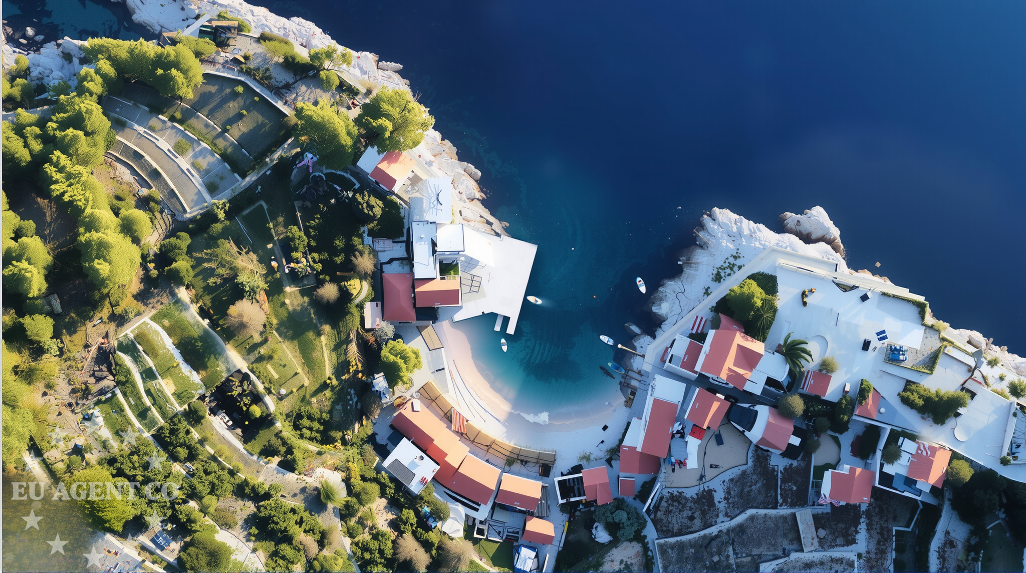 Podobuce Restaurant overlooking the Adriatic Sea with traditional Croatian dishes on the table