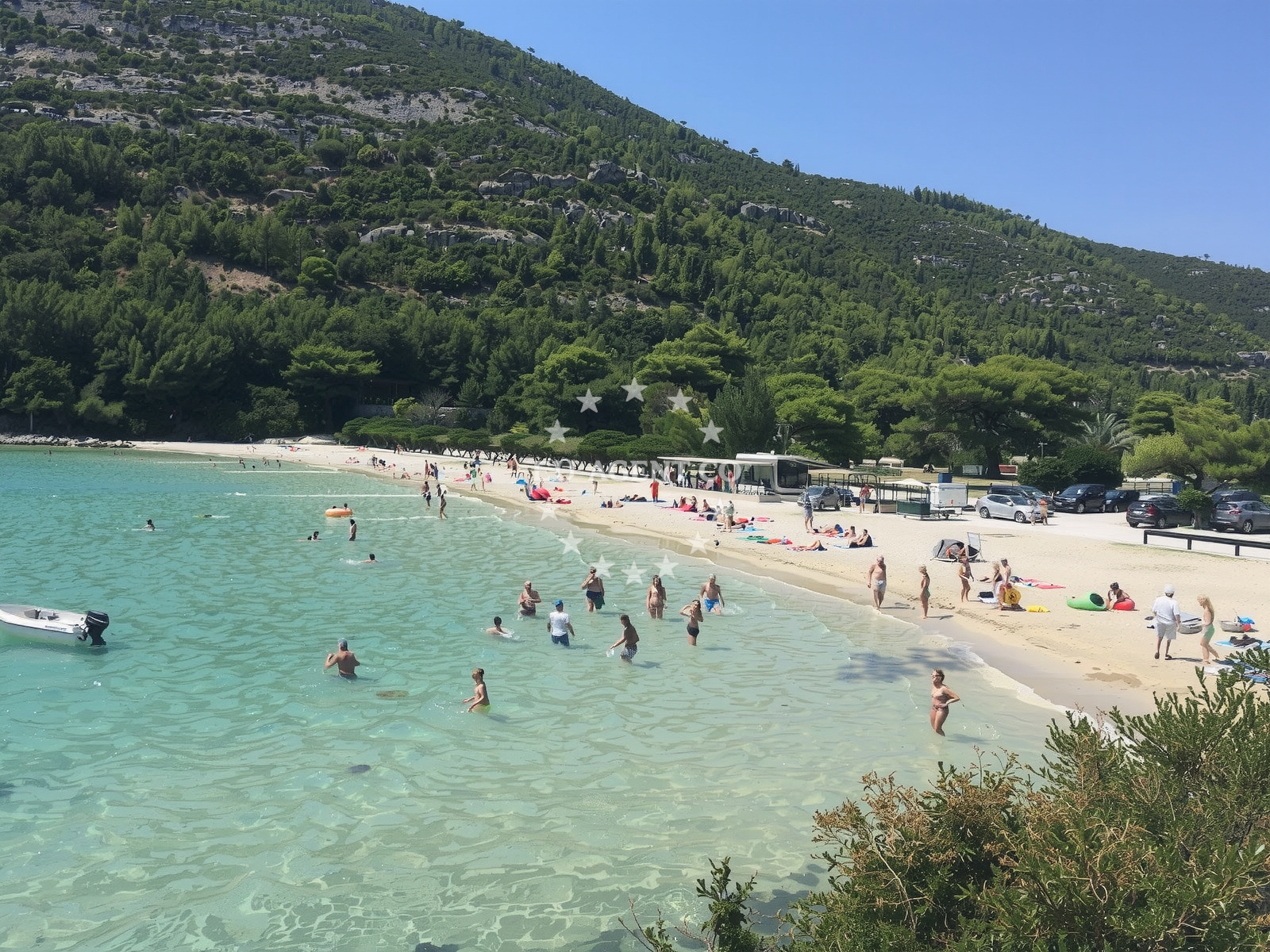 Restaurant in Prapratno, South Dalmatia, overlooking the Adriatic Sea