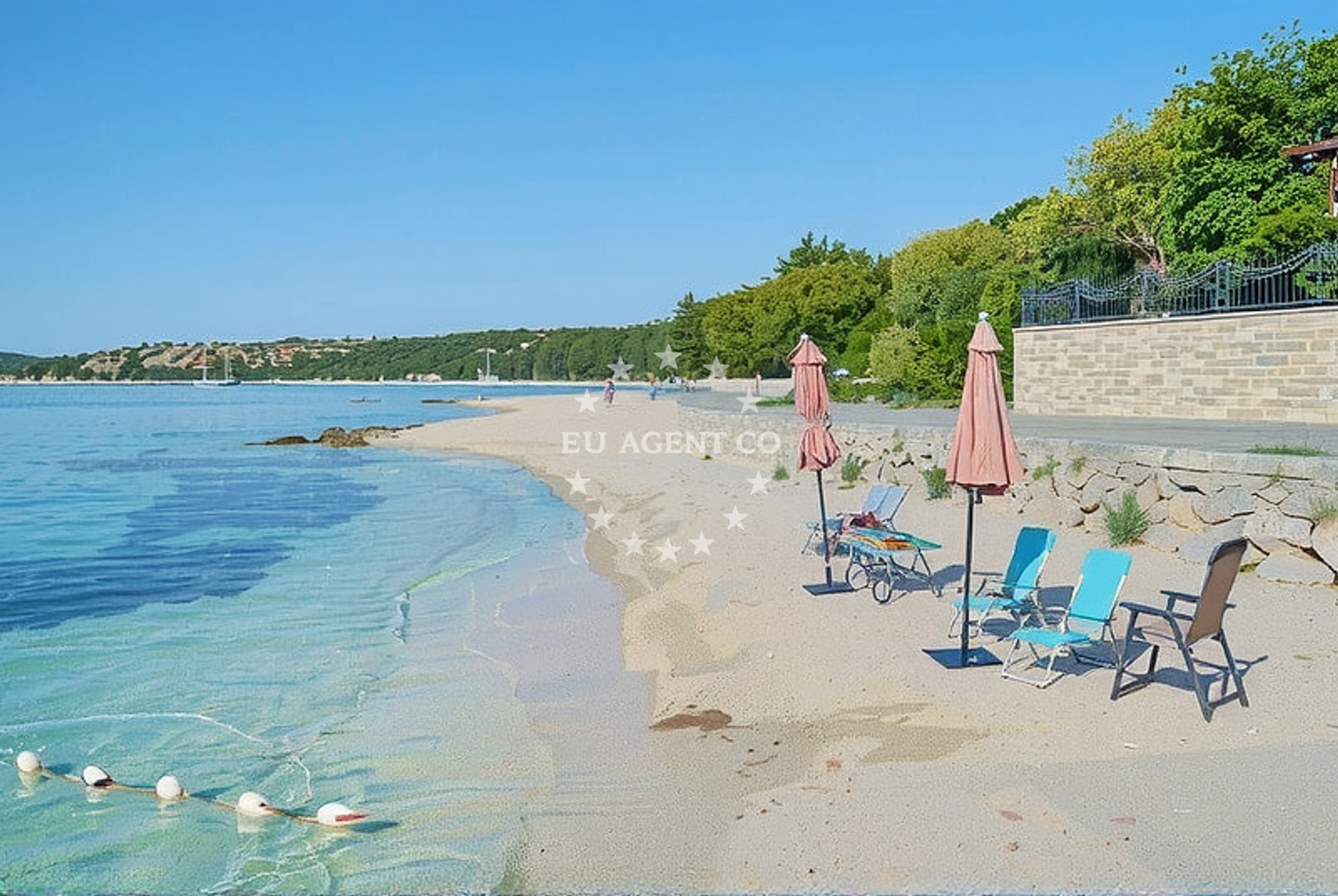 Slano Jetty, South Dalmatia, Croatia, with yachts anchored nearby