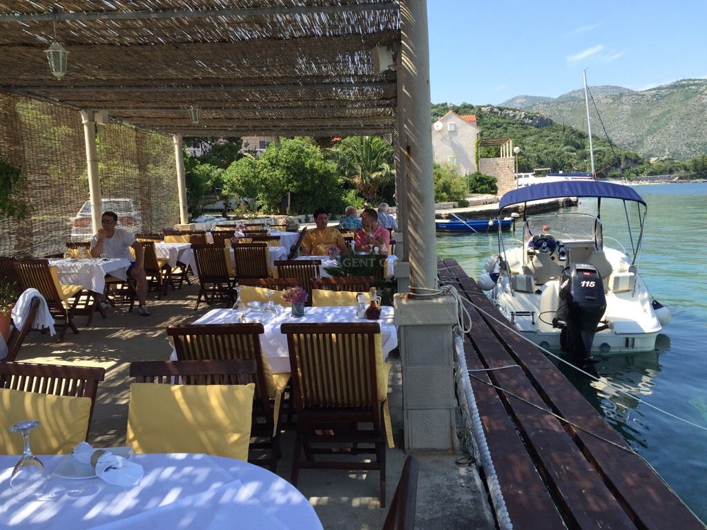 Covered terrace at Konoba Kasar, Zaton, Croatia