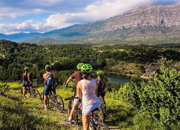 cycling near the river Cetina