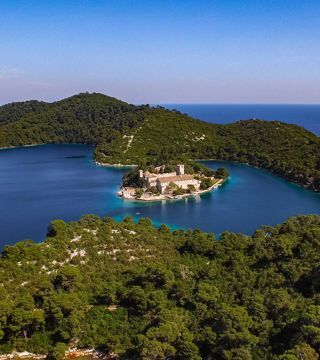 The small island of St. Mary, Mljet