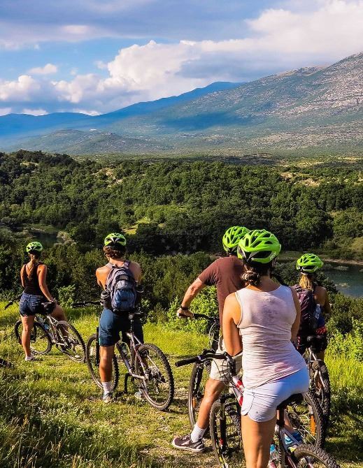 cycling near the river Cetina