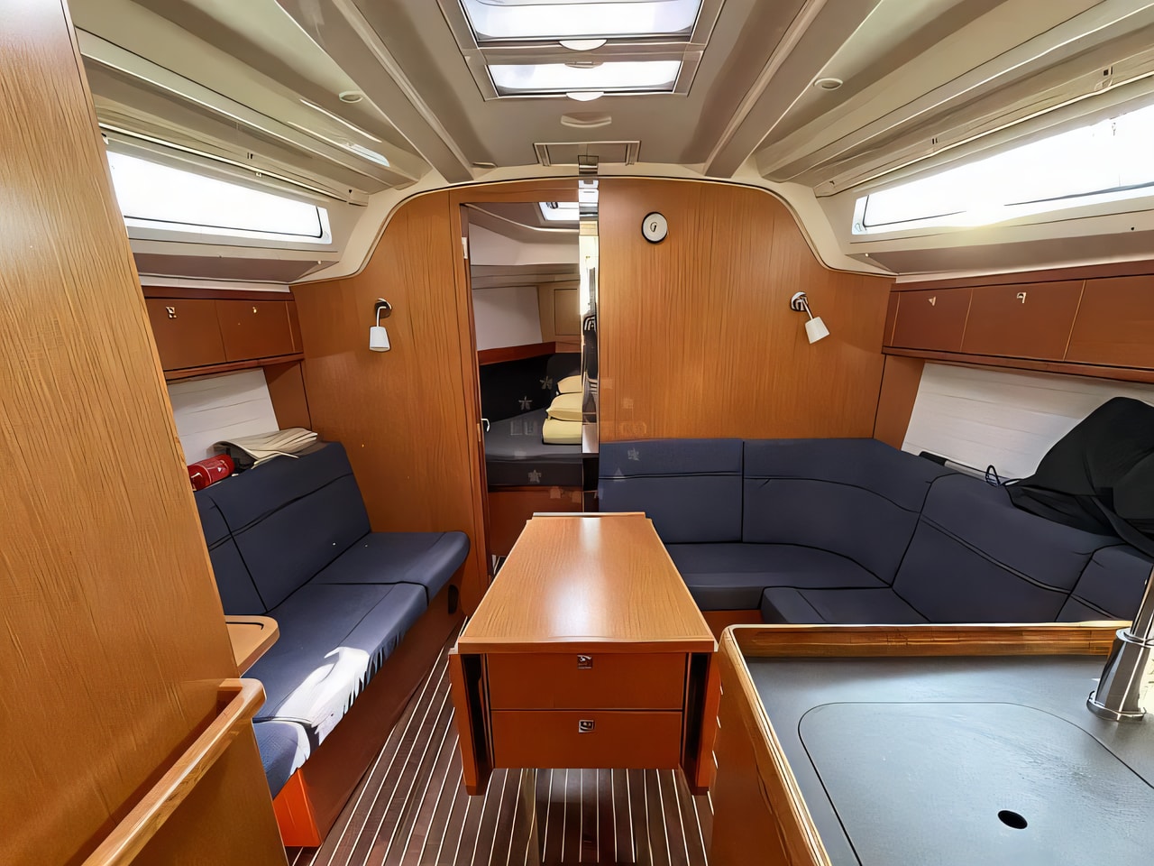 Layout of Bavaria 37 sail boat with 3 cabins Croatia yacht charter