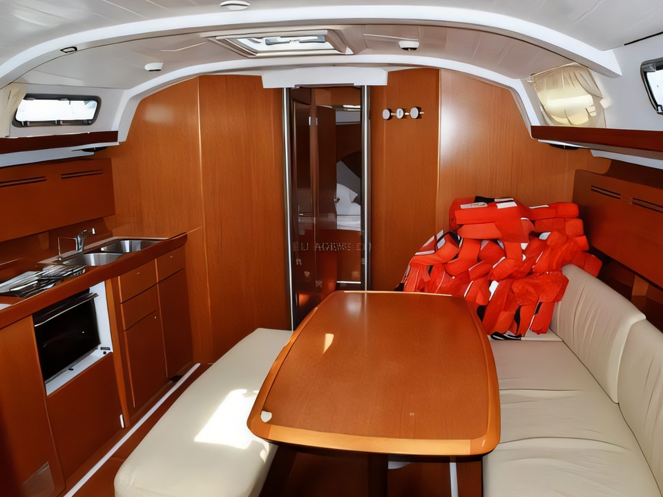 Interior of Cyclades 43.4 sail boat with 4 cabins Croatia yacht charter