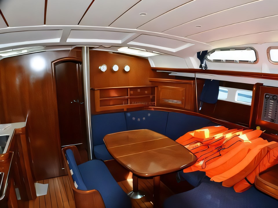 Interior of Oceanis Clipper 423 sail boat with 4 cabins Croatia yacht charter