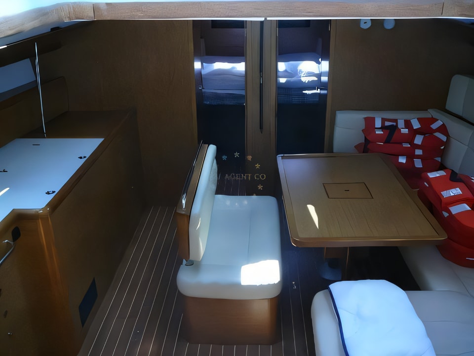 Interior of Sun Odyssey 49i sail boat with 4 cabins Croatia yacht charter