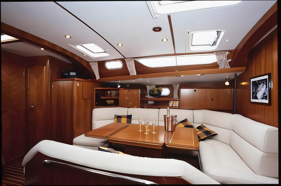 Interior of Sun Odyssey 52.2 Vintage sail boat with 5 cabins Croatia yacht charter