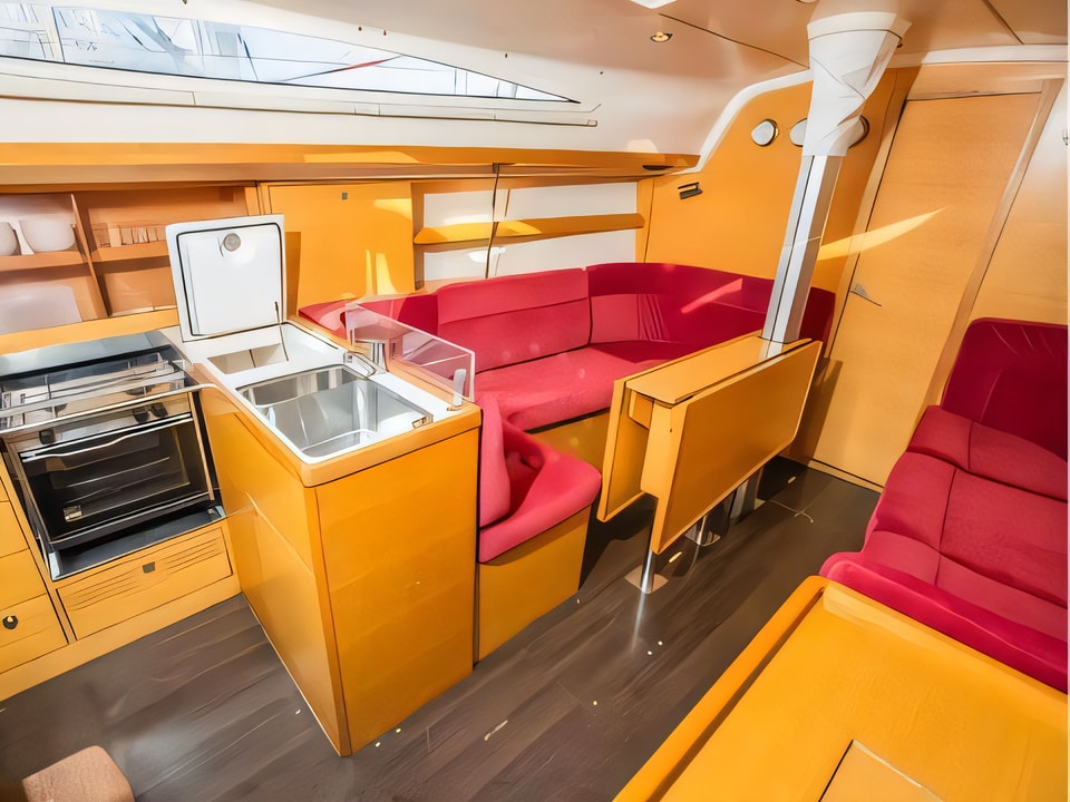 Interior of Elan 340 sail boat with 2 cabins Croatia yacht charter
