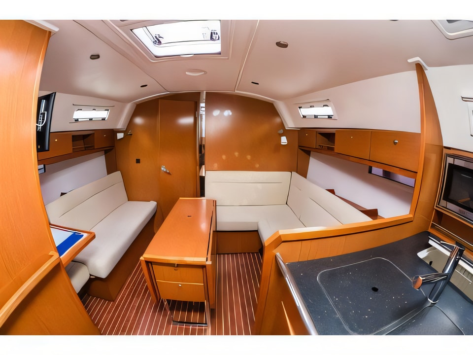 Interior of Bavaria 36 Cruiser sail boat with 3 cabins Croatia yacht charter