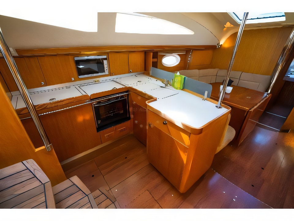 Interior of Elan 434 Impression sail boat with 4 cabins Croatia yacht charter