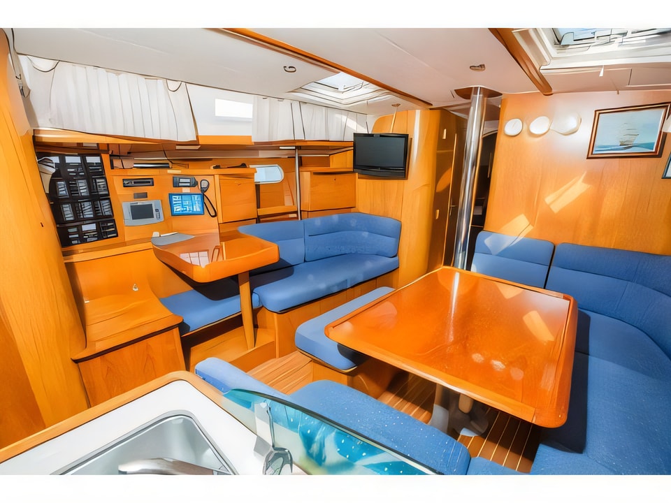 Interior of Sun Odyssey 43 sail boat with 4 cabins Croatia yacht charter