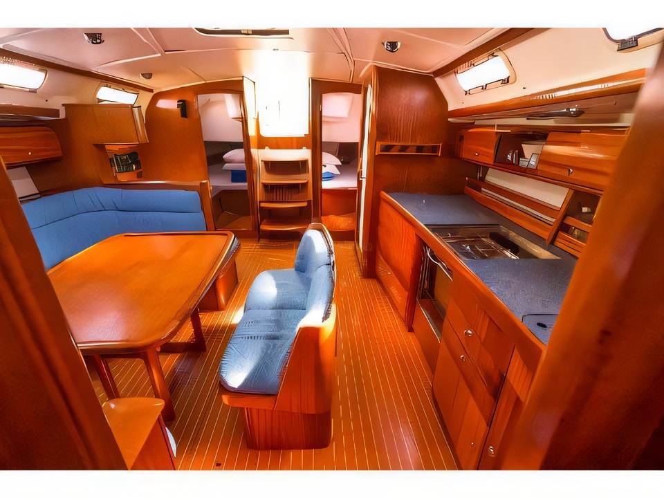 Interior of Bavaria 44 sail boat with 4 cabins Croatia yacht charter