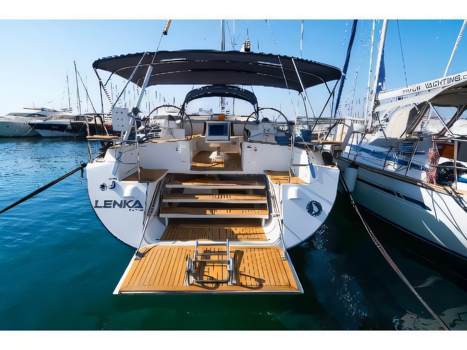 Exterior overview of Elan 514 Impression sail boat for charter from Biograd Kornati in the Zadar sailing area Croatia
